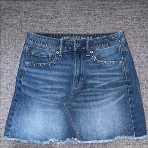 American Eagle Denim Skirt with Studs